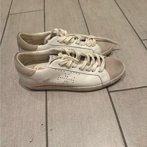 Sam Edelman White and Gray Sneakers